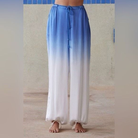 NWT Pippa The Label Blue & White Ombré Aster Pant Size Small - Picture 2 of 7